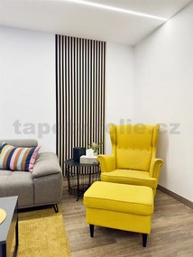 Akustické dekoračné panely dub svetlý 3D lamely na filcovom podklade 270 x 40 cm