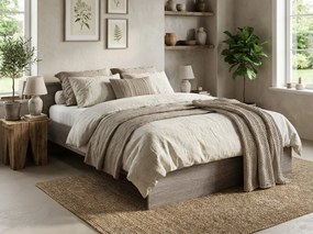 Posteľ ELISA 120 x 200 cm, dub lanýž Rošt: Bez roštu, Matrac: Bez matraca