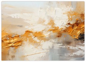 Sklenený obraz - Zlatá textúra (70x50 cm)