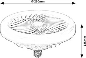Rabalux 79231 - LED žiarovka s ventilátorom SMD E27/16W/230V