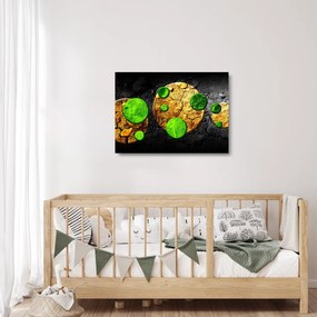 Sklenený obraz abstrakcie - Guľa (70x50 cm)