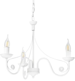 Luster na reťazi DONATO 3xE14/40W/230V biela