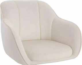 LuxuryForm DESIGN Stolička AVOLA VELUR na čiernom kríži - biela