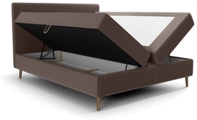 Manželská posteľ 200 cm Napoli Comfort (hnedá) (s roštom, s úl. priestorom). Vlastná spoľahlivá doprava až k Vám domov. 1082550