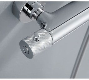 Nástenná vaňová batéria v lesklej striebornej farbe (2 výstupy) Solaris – Sapho