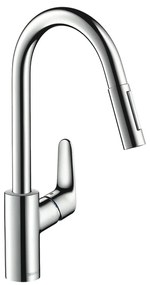 Hansgrohe Focus M41 - Kuchynská páková batéria 240 s výsuvnou sprškou, 2jet, chróm 31815000