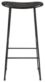 Čierna barová stolička z teakového dreva (výška sedadla 76 cm) Tangle – White Label