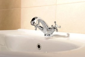 Aqualine Aqualine, VICTORIA nástenná vaňová kohoútiková batéria, chrómová, VC10