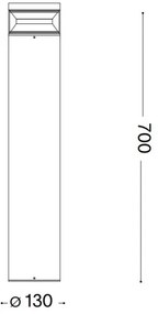 Ideal Lux - LED Vonkajšia lampa BOEING LED/14W/230V pr. 70 cm IP65 čierna