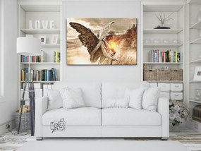 Gario Diamantové maľovanie Anjel so sviečkou Rozmery: 60 x 40 cm, Rámovanie: Iba zrolované plátno, Diamanty: Štvorcové