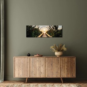 Obraz - cesta k slnku (s hodinami) (90x30 cm)