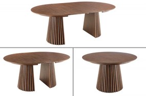 Rozťahovací jedálenský stôl Wadeline 120-160-200 cm tmavý dub