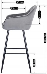 PROXIMA.store - Čalúnené barové kreslo SALEM FARBA: béžová