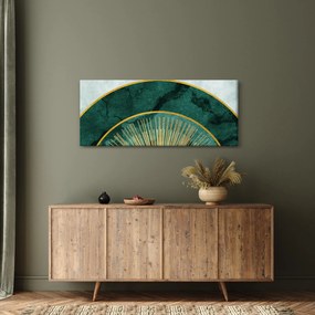 Obraz - Tvary so zlatou textúrou (120x50 cm)