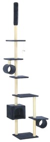 vidaXL Škrabadlo pre mačky so sisalovými stĺpikmi 260 cm, tmavomodré