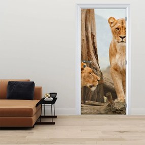 Fototapeta na dvere - Dve levice (95x205cm)