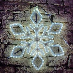 DECOLED LED světelná vločka IX, závěsná 3D tisk, pr. 72 cm, ledově bílá