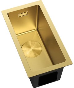 Mexen Trixo, 1-komorový nerezový drez 230 x 440 mm, brúsená zlatá, 6411221000-55