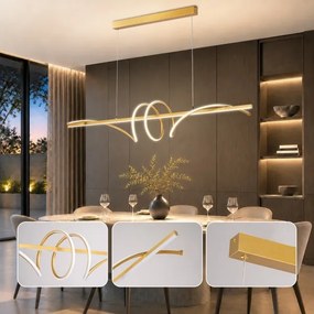 BRILAGI - LED stmievateľný luster na lanku SIGNATURE LED/50W/230V 120 cm zlatý + diaľkový ovládač