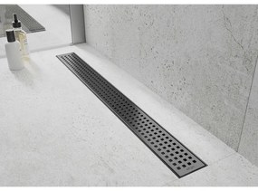 Mexen Flat nerezový sprchový žľab 60 cm vzor M08, čierna, 1725060-15