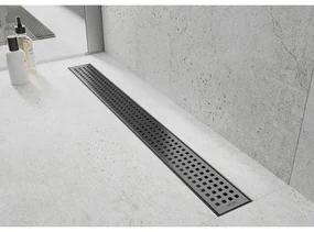 Mexen Flat nerezový sprchový žľab 60 cm vzor M08, čierna, 1725060-15