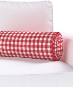 Valcový vankúš so záhybmi farba produktu červená látka vzorované