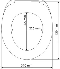 WENKO 22015100-WC sedadlo WENGE 35,5x42,5 cm hnedé/strieborné
