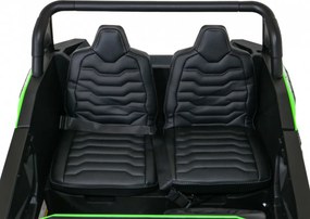 Ramiz Silná pretekárska štvorkolka pre 2 deti Zelená + Bezkartáčový motor + Nafukovacie kolesá + LED zvuk