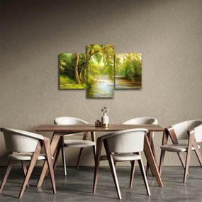 Obraz - Vŕba pri jazere, olejomaľba (90x60 cm)