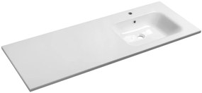 Sapho Sapho, ARECA umývadlo 141x51,5cm, liaty mramor, pravé, biela, AC141R