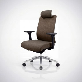 Ergonomická otočná kancelárska stolička, hnedá: VECTOR