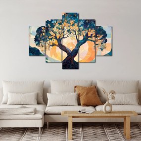 Obraz – Mozaika – slnko a strom II. (150x105 cm)