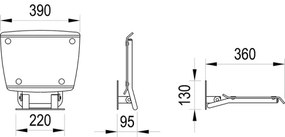 Ravak B8F0000052 - Sklopné sprchové sedátko OVO z nehrdzavejúcej ocele
