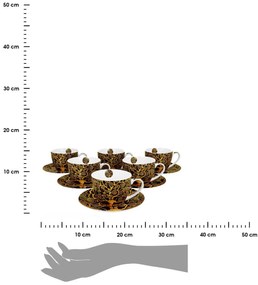 Porcelánová šálka s podšálkou Klimt Tree Of Life 250 ml sada 6ks