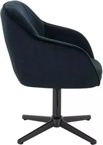 LuxuryForm DESIGN Stolička AVOLA VELUR na čiernom kríži - čierna