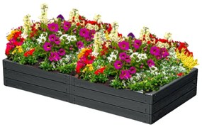 Vyvýšený záhon WOODY 149x75,6x25cm, antracitová Prosperplast