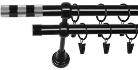 Garniža II Promo FI 19 čierna 240cm duo čierna-chróm