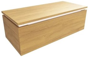 Kúpeľňová skrinka s krycou doskou SAT Feel 100x30x46 cm medový dub mat SATFEEL100DMDBEZ, 1 ks