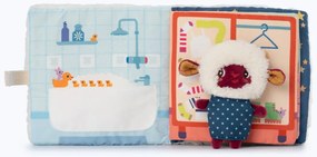 Lilliputiens - textilná knižka s prstovou bábkou - dobrú noc s ovečkou Yvon