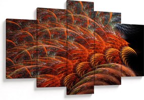 Obraz - Abstraktná imitácia peria (150x105 cm)