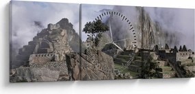 Obraz - Machu Picchu (s hodinami) (90x30 cm)