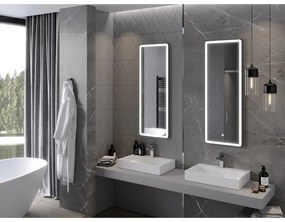 Mexen Coro, LED kúpeľňové zrkadlo s podsvietením a čiernym rámom 45x120 cm, 6000K, ochrana proti zahmlievaniu, 9817-045-120-611-70