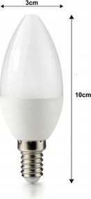 ecoPLANET LED žiarovka E14 sviečka 8W 700lm - teplá biela