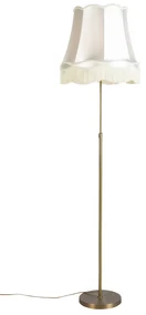Stojaca lampa bronzová s tienidlom Granny krémová 45 cm nastaviteľná - Parte