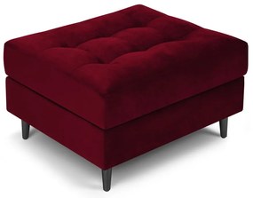 Červená zamatová podnožka Milo Casa Santo