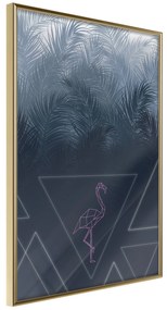 Artgeist Plagát - Geometric Bird [Poster] Veľkosť: 40x60, Verzia: Čierny rám s passe-partout
