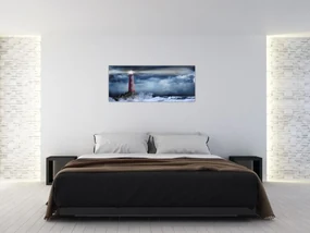 Obraz - Maják na útese (120x50 cm)