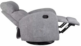 LuxuryForm DESIGN Televízne kreslo BRUNO otočné s polohovaním - šedé
