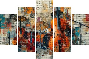 Obraz - Hudobné nástroje (150x105 cm)