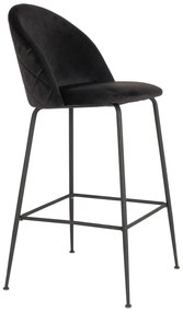 Čierne zamatové barové stoličky v súprave 2 ks 108 cm Lausanne – House Nordic